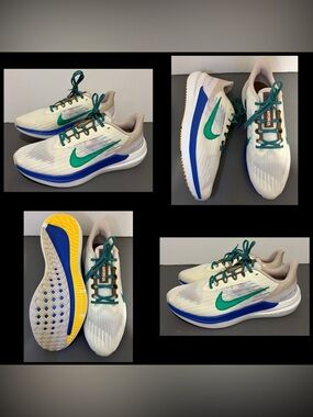 Nike Air Winflo 9 Moving Company running shoes White/Turquoise men’s sz 10.5 NEW